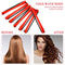 60 Pieces Short Hair Perm Rods Cold Wave Rods Plastic Perming Rods Hair Curling Rollers Curlers with Steel Pintail Comb Rat Tail Comb for Hairdressing Styling Supplies (Red,0.2 Inch)