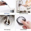 [4 Pack] Kitchen Cleaning Brush Set: 1Pcs Dish Brush - 1Pcs Steel Ball Pot Brush - 1Pcs Kitchen Scrubbing Brush Scraper Brush - 1Pcs Bendable Scrub Brush Corner Brush - for Cleaning Kitchen Bathroom