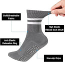 (6 pairs) Pilates Grip Socks For Women Non-Slip (Size 35-40) Non-Slip Socks, Yoga, Gym, Training, Barre, Slippers Breathable, soft Yoga Socks (Black + Pink + Blue + Purple + Grey + White)