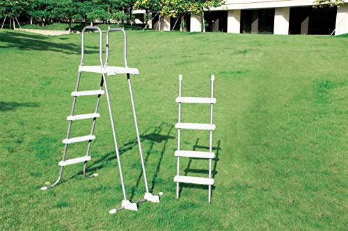 Intex 28077E Heavy Duty Deluxe Pool Ladder with Removable Steps for 52 Inch Depth Above Ground Pools