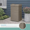 Suncast 33 Gallon Hideaway Trash Can for Patio - Resin Outdoor Trash with Lid - Use in Backyard, Deck, or Patio - Dark Taupe