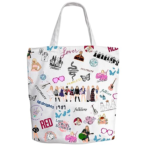 Album Inspired Gift Music Lover Gift Canvas Tote Bag Pop Star Musician Merch Shoulder Shopping Bag Grocery Bag (Beautiful Bag-AU)