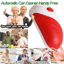 VEMJO Electric Can Opener For Kitchen One Touch Hands Free Automatic Can Opener Electric for Almost Cans Battery Operated Can Opener For Seniors and Arthritis Smooth Edge Food-Safe (Red)