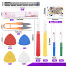 Swpeet 518Pcs Sewing Tools Kit, 10Pcs Professional Tailor's Chalk, 1Pcs Sliding Gauge and 4Pcs Seam Ripper with 500Pcs Quilting Sewing Pins and 2Pcs Snip Scissor Assortment Kit, Thread Remover