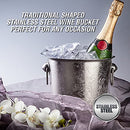 [2PCE] Home Master Stainless Steel Ice Bucket for Elegant Serving, Keep Your Drinks Chilled in Style