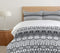 Ambesonne Grey Duvet Cover Set Twin Size, Nordic Snowflake Knit Patterns Scandinavian Motifs Traditional and Modern Print, Decorative 2 Piece Bedding Set with 1 Pillow Sham, Gray White Black