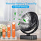 ZEBRE Portable Battery Camping Fan with LED Lantern - Rechargeable 5000mAh Battery Operated USB Desk Fan Kit with Hanging Hook for Tent Car
