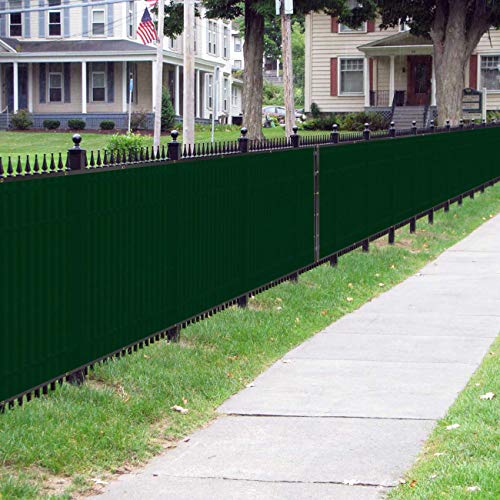 Sunnyglade 6’ x 50’ Privacy Screen Fence Heavy Duty Fencing Mesh Shade Net Cover for Wall Garden Yard Backyard (Green)