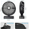 ZEBRE Portable Battery Camping Fan with LED Lantern - Rechargeable 5000mAh Battery Operated USB Desk Fan Kit with Hanging Hook for Tent Car
