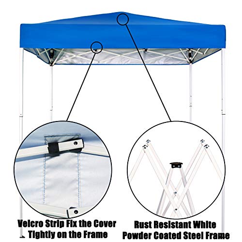 Sunnyglade 6x4 Ft Pop-Up Canopy Tent Outdoor Portable Instant Shelter Folding Canopy with Carry Bag(Royal Blue)