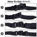 TRIWONDER Luggage Straps Suitcase Belts Travel Accessories Bag Straps Adjustable Heavy Duty with Quick-Release Buckle 4 Pack (Black - 1.5m - 25mm)