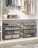 Songmics LMR067G01 4-Tier Shoe Rack, Gray