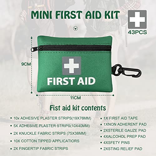 Mini First Aid Kit, 43pcs Premium Small Compact Trauma Medical Kits for Any Emergencies, Ideal for Travel, Car, Home, Office, Vehicle, Camping, Hiking,Boating, Workplace & Outdoor,ARTG Registered in Australia (1Pack)