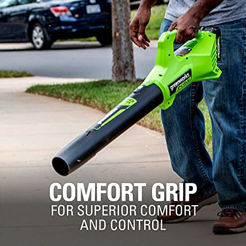 Greenworks 24V (90 MPH / 320 CFM / 125+ Compatible Tools) Cordless Axial Leaf Blower, Tool Only