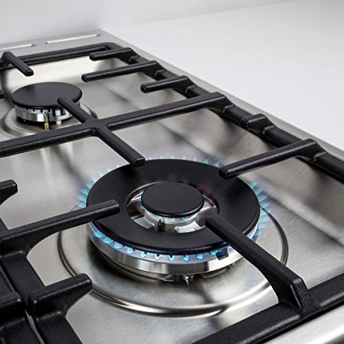 Hisense GM773XF 75cm 5 Burners Built-in Gas Hob with Easy Clean Surface, Wok Burner - Stainless steel