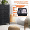 Luxsuite Chest of 8 Drawers Cabinet Tower Dresser Organizer Clothes Toys Storage Unit Fabric Bin Steel Frame Living Room Bedroom Hallway Entryway Furniture Black