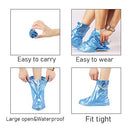 Waterproof Shoe Covers Reusable Non Slip Snow Rain Shoe Covers Shoe Protector Guards Water Resistant Overshoe