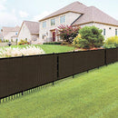 E&K Sunrise 6' x 25' Brown Fence Privacy Screen, Commercial Outdoor Backyard Shade Windscreen Mesh Fabric 3 Years Warranty (Customized Set of 1