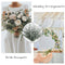 Artigreen 50 PCS Artificial Eucalyptus Leaves 15 inch Real Touch Faux Eucalyptus Branches Eucalyptus Stems for Wedding Bouquet Flower Centerpiece Floral Arrangement Home Decor