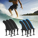 3pcs Soft Surfboard Fins with Screws 4.5 Inch Surf Fins for Soft Surfboard Longboard Surfing Accessories Black