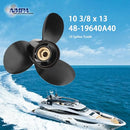 10 3/8 x 13 (10 Spline Tooth) OEM Parts No.48-19640A40 Upgrade Aluminum Boat Propeller fit Mercury Outboard Motos 9.9/15/18/20/25HP, Rh