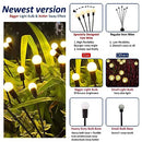 ZKEEZM 10LED Solar Garden Lights Solar Swaying Light Sway by Wind Solar Firefly Lights Outdoor Waterproof Landscape Decoration Lights Pathway Yard Walkway Patio Decoration Camping Warm White(6 Pack)