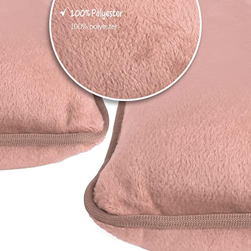 COM-FOUR® 2 x Draught Excluders for Doors and Windows, Microfibre Windstopper, Energy Saving with Draught Stopper (Pack of 02, Pink)