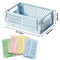 4Pcs Mini Foldable Desk Crates Storage Box, Plastic Stackable Table Basket Organizer , Mini Storage Baskets for Office Kitchen Bathroom(5.9 x 3.8 x 2.2 inch)