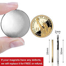 Strong Neodymium Disc Magnets with Double-Sided Adhesive, Powerful, Permanent, Rare Earth Magnets. Fridge, DIY, Building, Scientific, Craft, and Office Magnets, 1.26" D x 0.08" H - Pack of 20