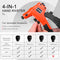 HAUTMEC Pop Rivet Gun,4 in 1 Hand Riveter with 4 Tool-Free Interchangeable Rivet Heads HT0087-HR