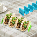 SENHAI 6 Pcs Taco Holder Stand, PP Health Material Taco Truck Tray Rack Holds up to 4 Tacos Each, Dishwasher Safe