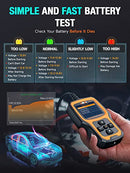 ANCEL AD410 Pro+ 2 in 1 OBD2 Scanner Battery Tester, OBD2 Scanner Diagnostic Tool for Car Check Engine Code Reader Scan Tool & 6V 12V 100-2000 CCA Battery Charging Cranking Test EVAP Live Data