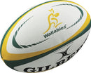 Gilbert Australia International Replica Rugby Ball, White, 5