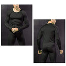 Mens Workout Compression Set Pants and Long Sleeve Shirts Winter Warm Thermal Base Layer Top & Bottom