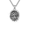 Zhubobo Mens St Saint Christopher Medal Pendant Necklace Stainless Steel Amulet, Metal, No Gemstone
