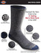 Dickies Men's Dri-Tech Moisture Control Crew Socks Multipack, Heathered Colors (6 Pairs), 6-12