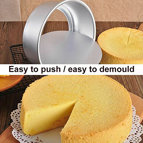 5/6/8'' Cake Mold Round DIY Cakes Pastry Baking Tin Pan Reusable Cheesecake Pan with Removable Bottom, Chiffon Cake Mold Anodized Aluminum Baking Pan (5 inch)