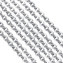 10 Meters Stainless Steel Jewerly Chain,EFGTEK 2.0 mm Small Jewelry Making DIY Chains with 20 Lobster Claps and 28 Pcs Jump Ring ( Silver Color)