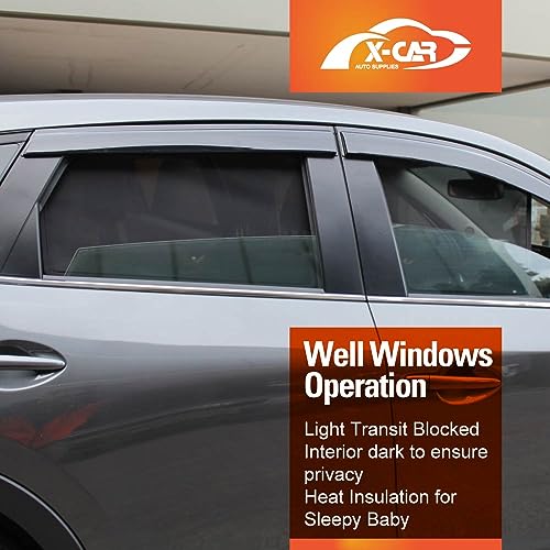 X-CAR Front Rear Port Window Sun Shade for Mazda CX-5 CX5 2017-2024 Magnetic Car Sun Blind Mesh