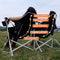 KingCamp Double Hammock Camping Chair Swinging Chair for Adults Portable Folding Rocking Chair Hold Up to 580 lbs with Adjustable Back Support Pillow Cup Holder for Outdoor Lawn Beach Concerts