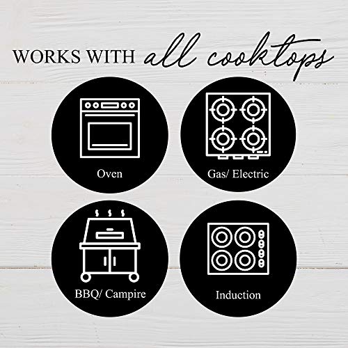 Fresh Australian Kitchen Dutch Oven – 5.2 Litre Pan & 25cm Skillet Set - Pre-Seasoned Casserole Pot