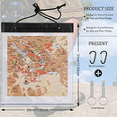 SANNIX Waterproof Map Case Transparent Map Cover with Clear Window and Neck Strap PVC Camping Map Case for Hiking (31x28cm) with Carabiner and Whistle, Transparent, 12.20" × 11.02" / 31 × 28 cm, Modern