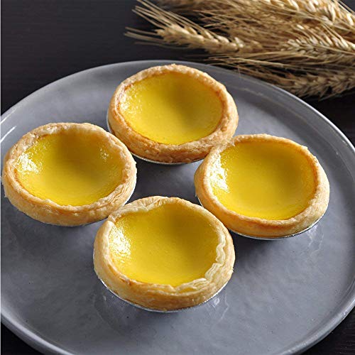 100 pcs Foil Trays Muffin Cases Foil Bun Cases Tin Foil Trays Foil Pie Trays Cake Tins Mini Egg Tart Cases Small Foil Pie Dishes Tart Foils Pastry Dish Aluminium Mold Cups