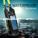 Case-Mate Marine IP68 Waterproof Dry Bag 2L-Roll Top Backpack w/Phone Case/Pouch-Boating & Kayak Accessories-Essentials for Camping Swimming Beach Fishing Rafting Travel-Black/Hi-Vis Yellow