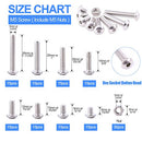 Glarks 150Pcs M5 Stainless Steel Button Head Hex Socket Head Cap Bolts Screws Nuts Assortment Kit