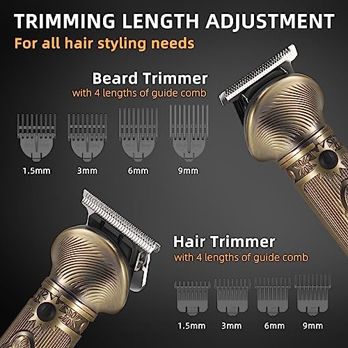 REHOYO Beard Trimmer for Men, Electric Razor Shavers for Men w/Case, Cordless Hair Clipper T-Blade Trimmer, Mens Grooming Kit for Nose Ear Body Face Mustache -180 Mins Shaving, Father Gifts for Him