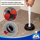 MR.SIGA Toilet Plunger with Holder, Heavy Duty Toilet Plunger and Holder Combo for Bathroom Cleaning, White