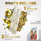 Gold Confetti Poppers 4 Pack | Confetti Cannon Party Poppers Confetti Shooter for Events Birthday Celebration | Bulk Streamer Blaster Cannon Star Launcher | Large Prank Package Gun Tube Stick