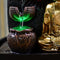 Zen'Light Buddha Bhava Indoor Fountain, Zen Decor, Ideal for Meditation and Relaxation, Table Fountain with Closed Circulation, Colour-Changing LED Lighting, Water Flows on 3 Levels, Height 26 cm