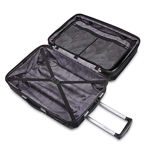 Samsonite Winfield 3 DLX Hardside Luggage with Spinner Wheels, Black, 3-Piece Set (20/25/28), Winfield 3 DLX Hardside Expandable Luggage with Spinners